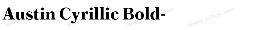 Austin Cyrillic Bold字体转换